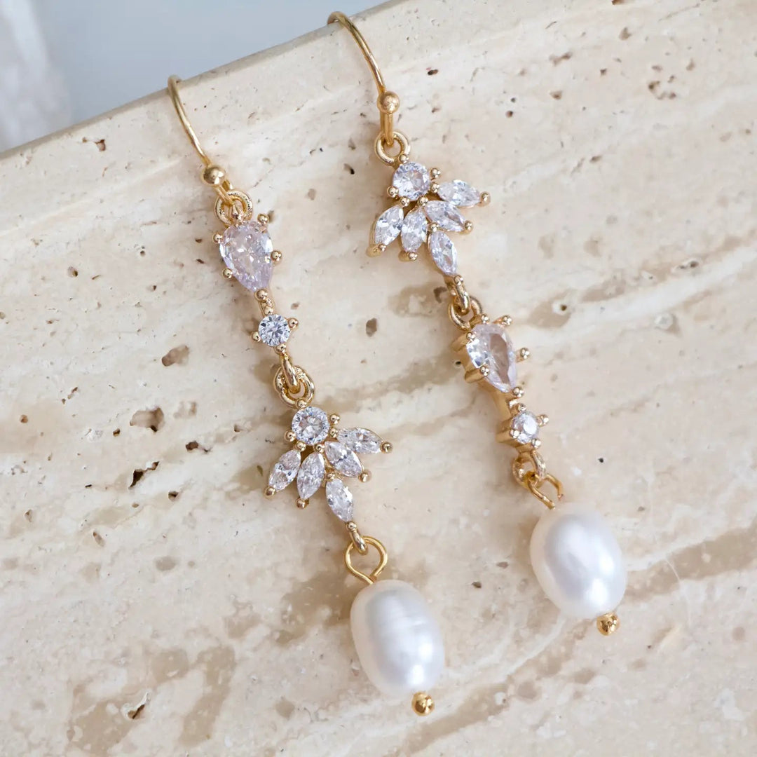 Luxe pearl drop øreringer - Ellora