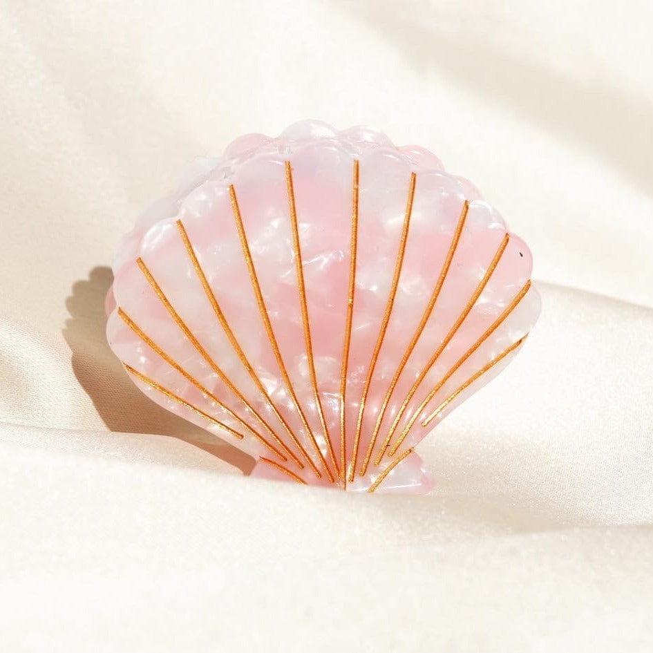 Strandskjell hårklype rosa - Ellora
